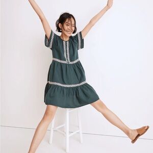 Madewell embroidered linen dress